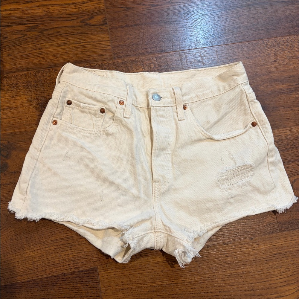 Levi's Light Tan Jean Shorts